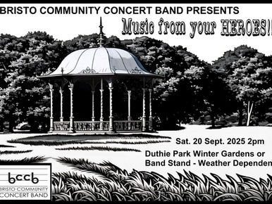 BCCB concert poster: Duthie Park Concert 20th September 2025