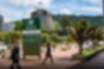 View from campus to New Zealand Parliament Building "Beehive"