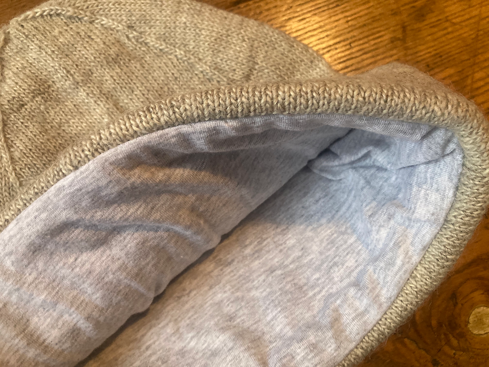 Thumbnail: oatmeal cotton jersey liner detail
