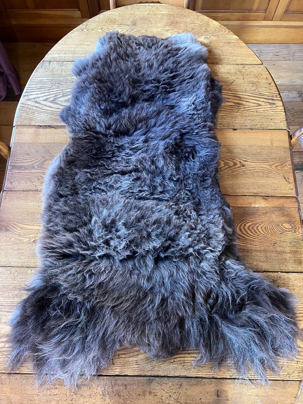 Thumbnail: light brown and gray multicolor sheepskin