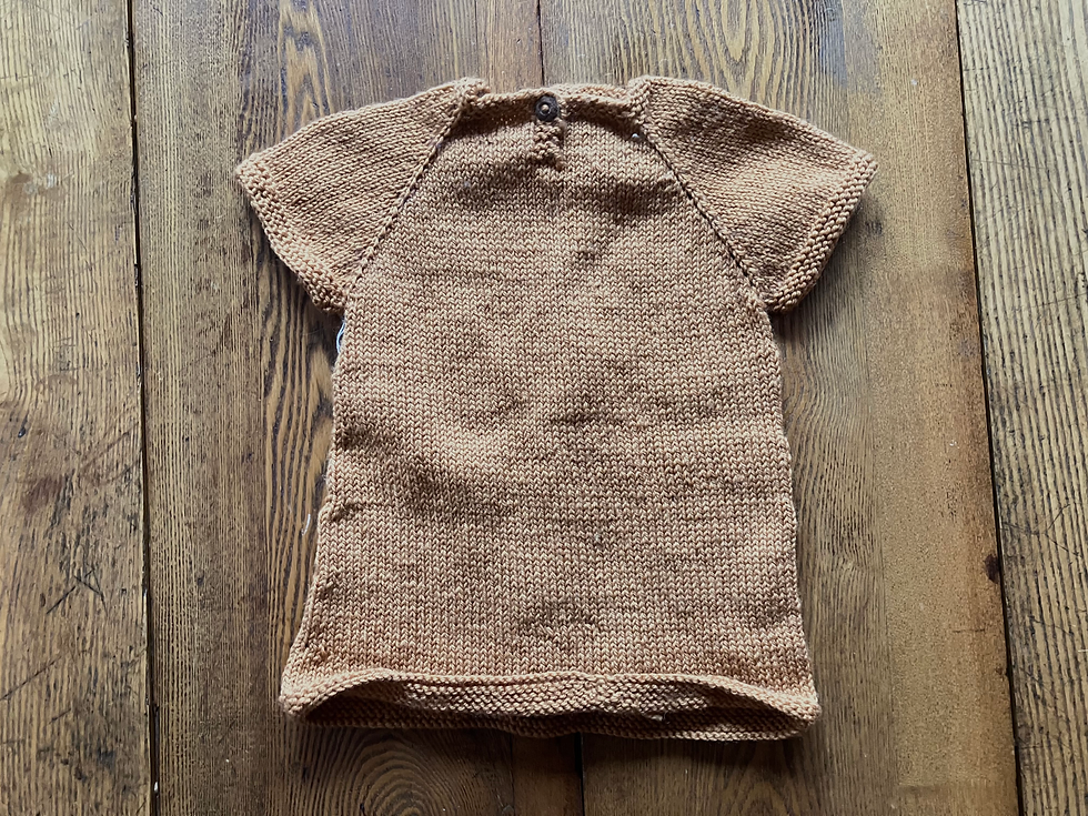 Thumbnail: 100 % Natural Wool Handknit Children’s Sweaters light brown 