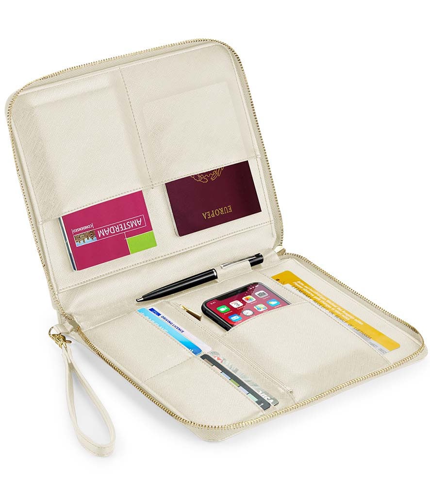 Thumbnail: Premium Travel document wallet, Personalised Initial, Monogram, Passport holder,