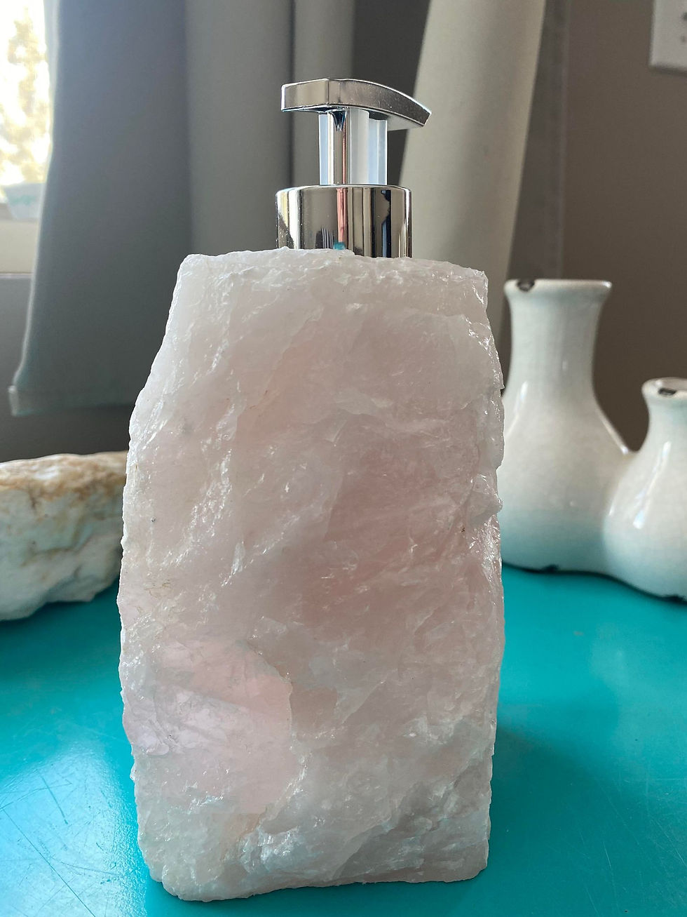 Rose Quartz Soap Dispenser