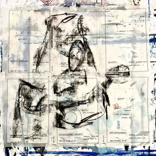 Life Study. 80 x 70 cm. Charcoal on taped architectural paper. 2022.
