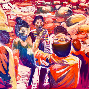 10 de octubre - Río Yorkín. 100 x 80 cm. Oil on canvas. 2022.