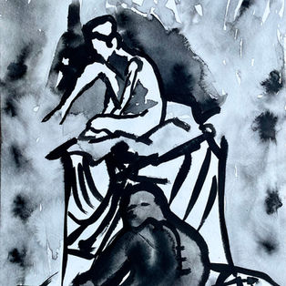 Life Study. 29.7 x 42 cm. Indian Ink on paper. 2023.