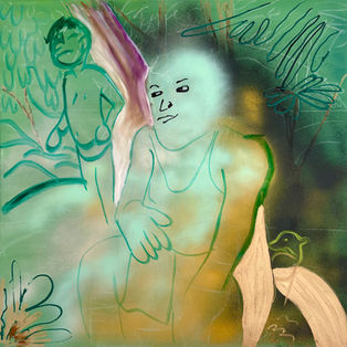 10 de octubre - Noé. 100 x 100 cm. Oil on canvas. 2024.