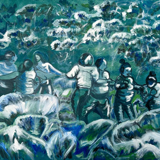 10 de octubre - Las Mujeres. 120 x 100 cm. Oil on canvas. 2024.