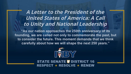 A Letter to the President of the United States: A Call to Unity and National Leadership