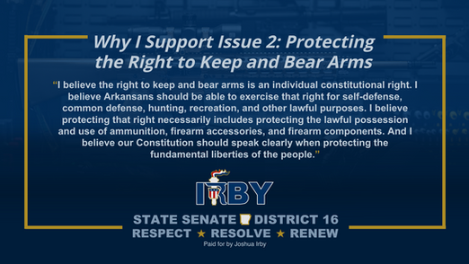 Why I Support Issue 2: Protecting the Right to Keep and Bear Arms