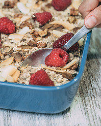 Crumble de maca e sumo mirtilo. 3.JPG