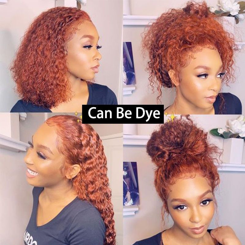 Thumbnail: Curly 360 Full Lace Front Wig Deep Wave Glueless Pre Plucked