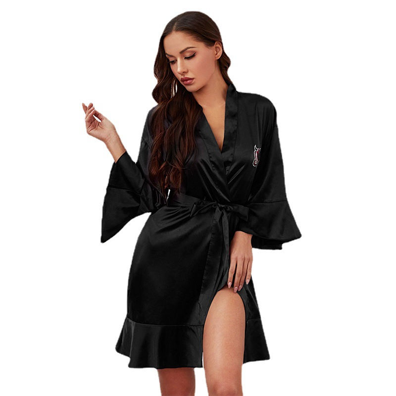 Thumbnail: Silk Pajamas Women Bathrobes soft and elegant
