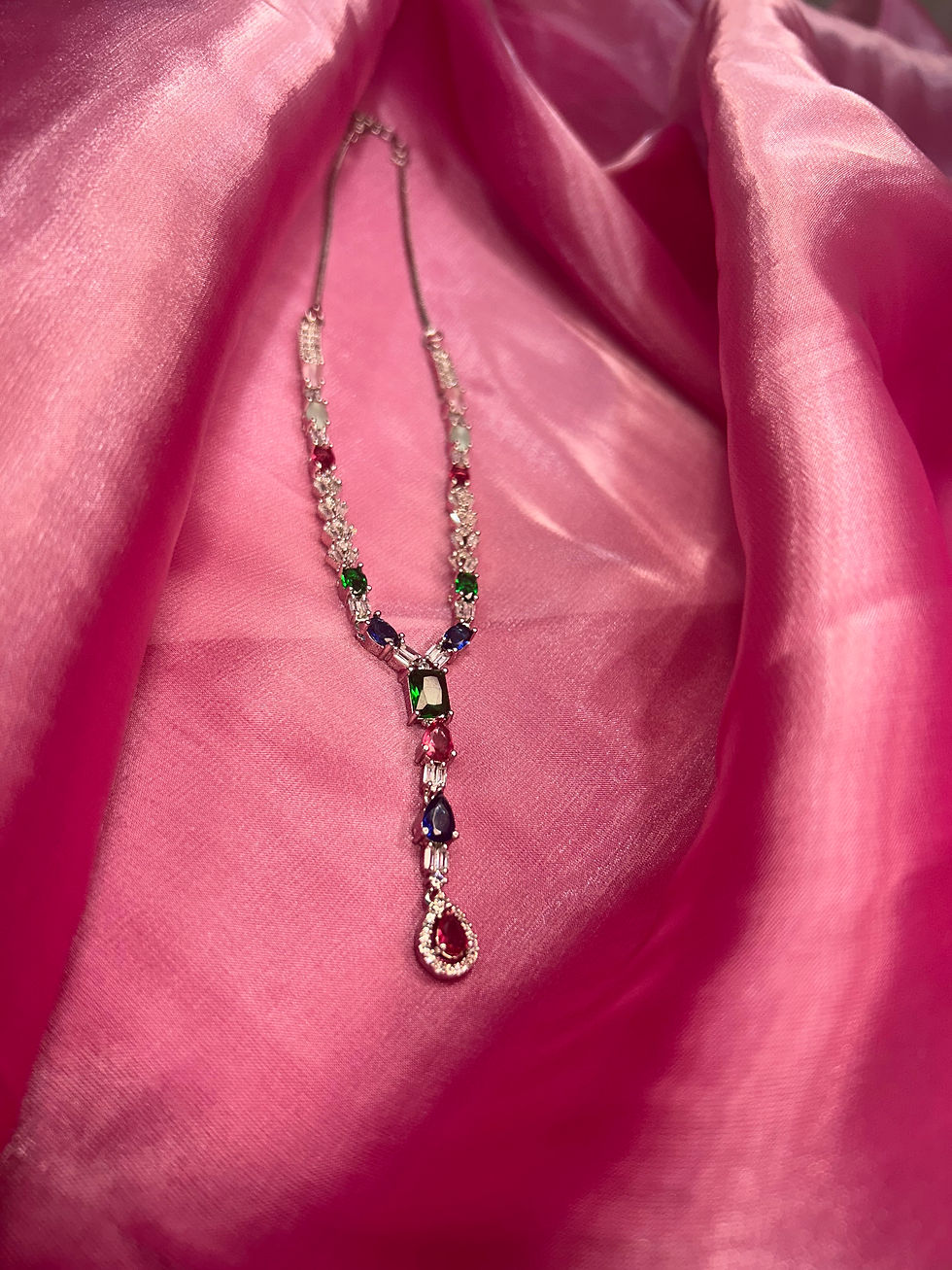 Amelia Multicolor AD Necklace Set