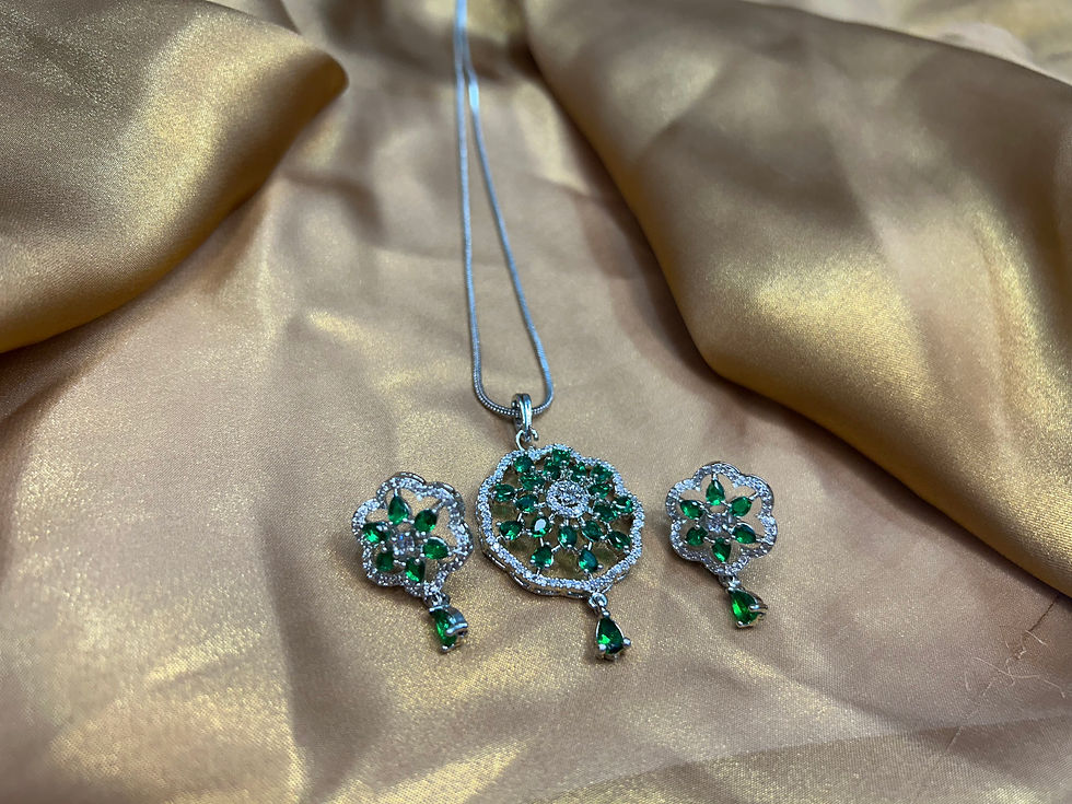 Charlotte Green AD Pendant Set
