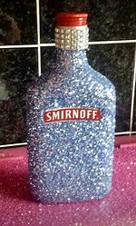 Glitter DIY Arts and Crafts vodka bottle sparkle