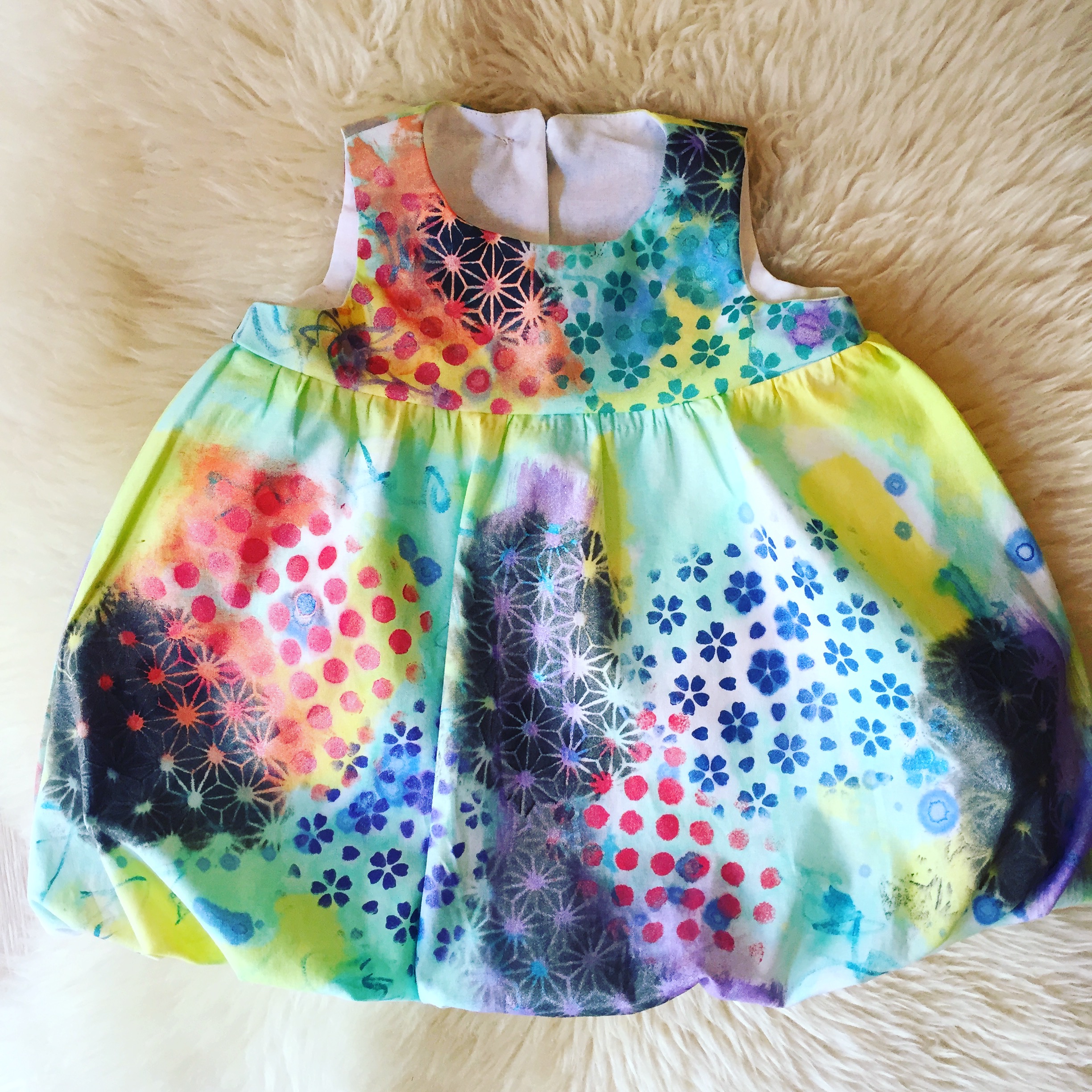 Hand Painted Bubble Dress