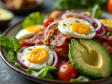 Revitalize Your Nervous System with a Nutritious Cobb Salad Loaded with Turkey Bacon and Avocado