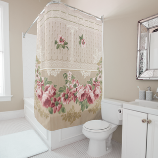 elegant victorian inspired shower curtains