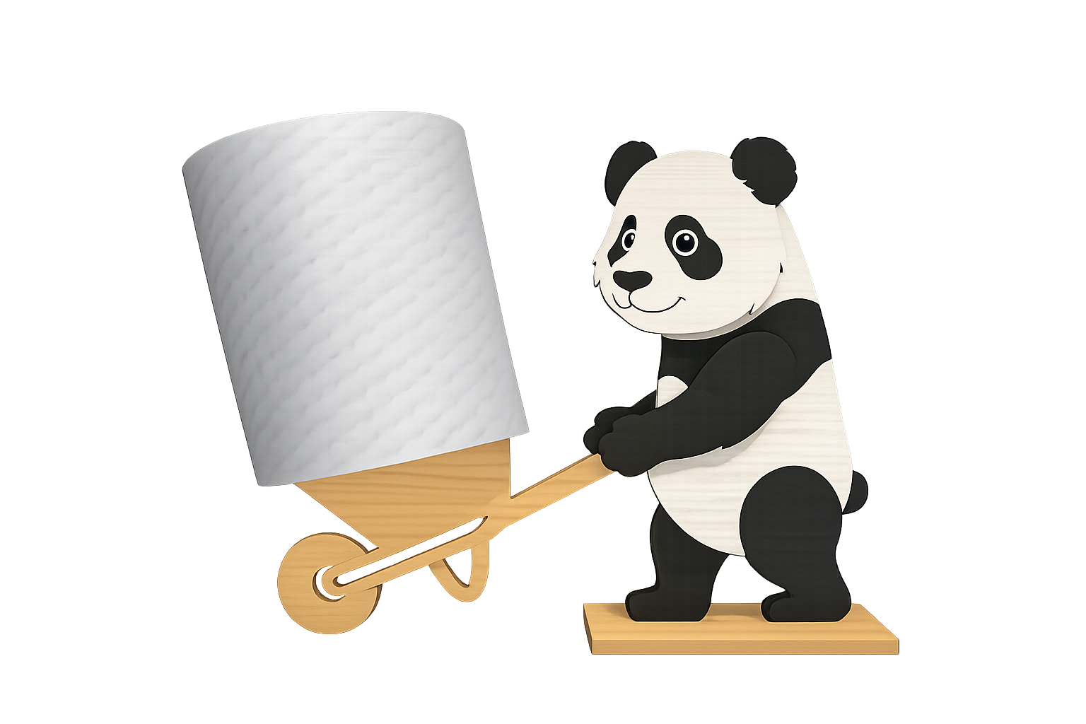 Panda Toilet Roll Holder Digital File