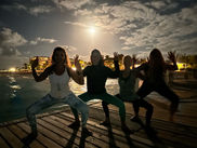 Yoga on the pier