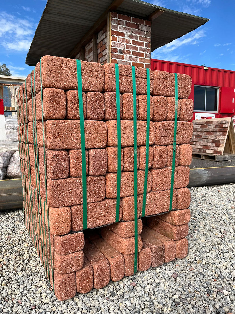 Thumbnail: Signature Heritage Cobble Red Clay Bricks - Solid