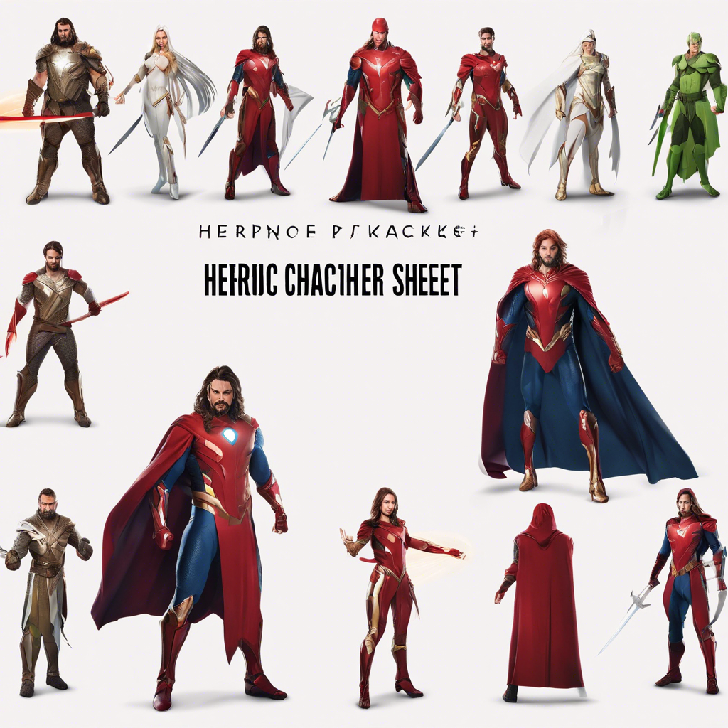 Heroic Character Sheet Set