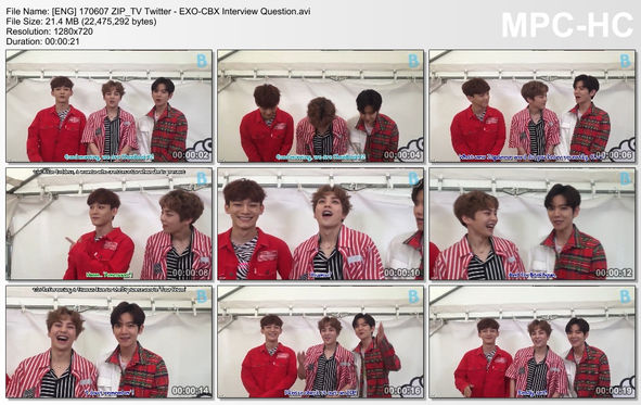170607 ZIP_TV Twitter - EXO-CBX Interview Question