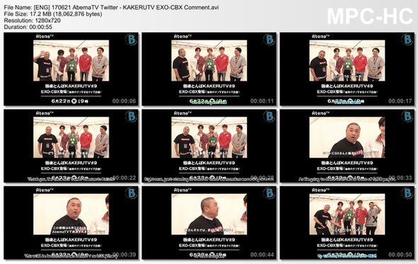 170621 AbemaTV KAKERUTV EXO-CBX Comment