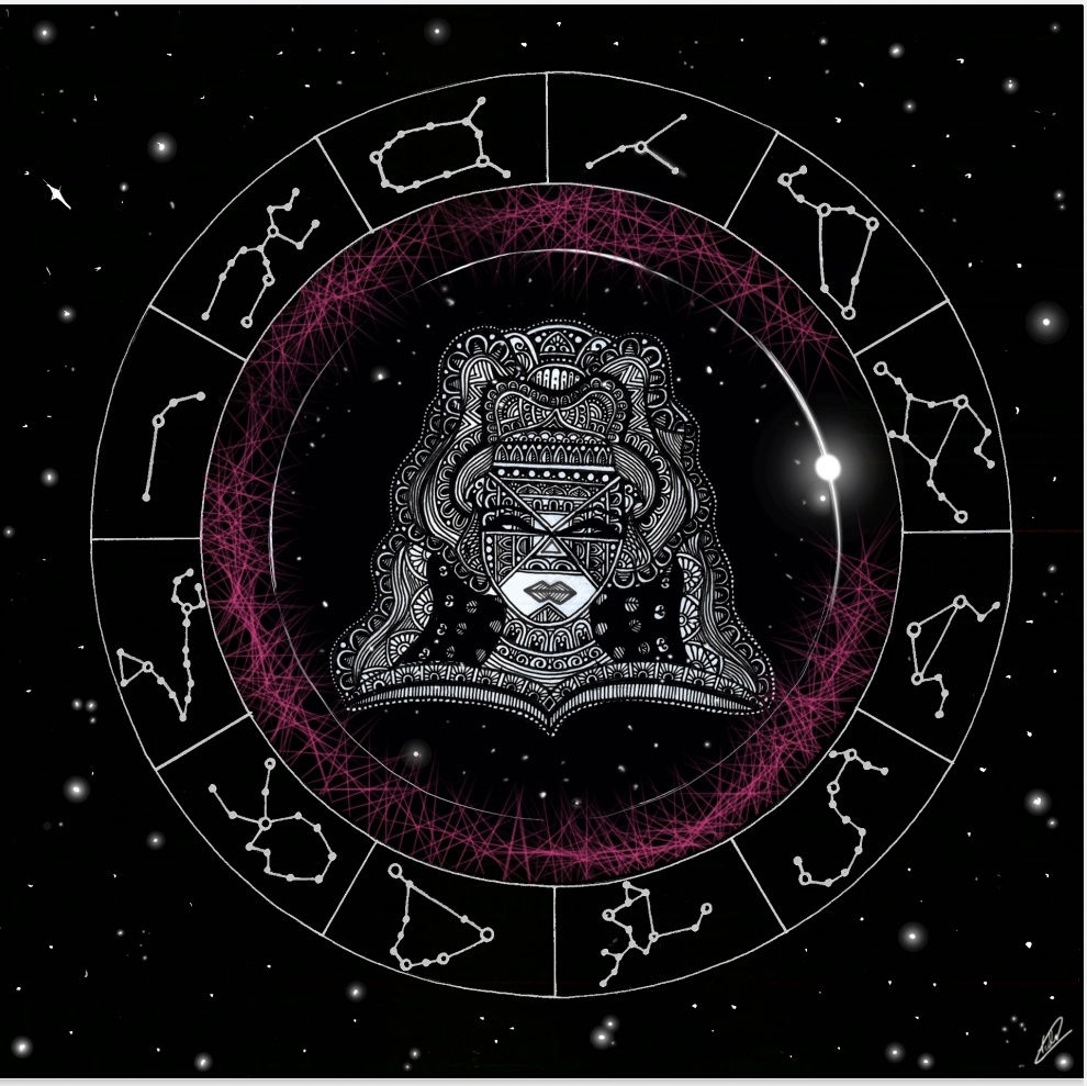 Virgo Zodiac Mandala Art Canvas 12  x 12 in Print 3d Framed