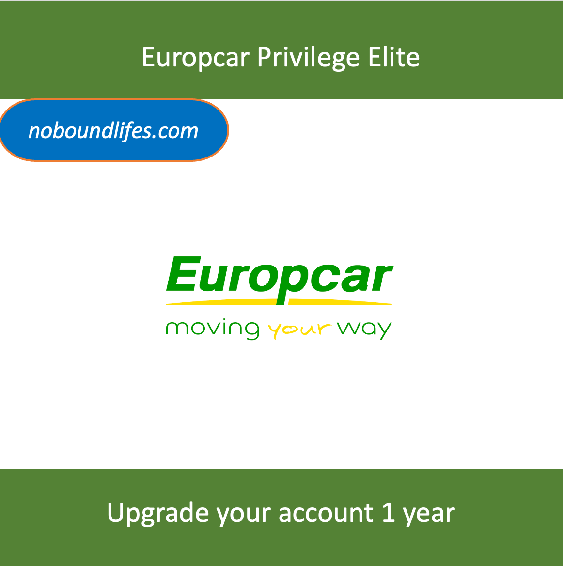 buy and get Europcar Privilege Elite upgrade