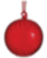 GLASS BALL ORNAMENT 4" RED