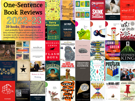 One-Sentence Book Reviews 2022-23