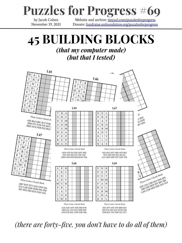 Building Blocks Pc #69: 45 Building Blocks (that my computer made)