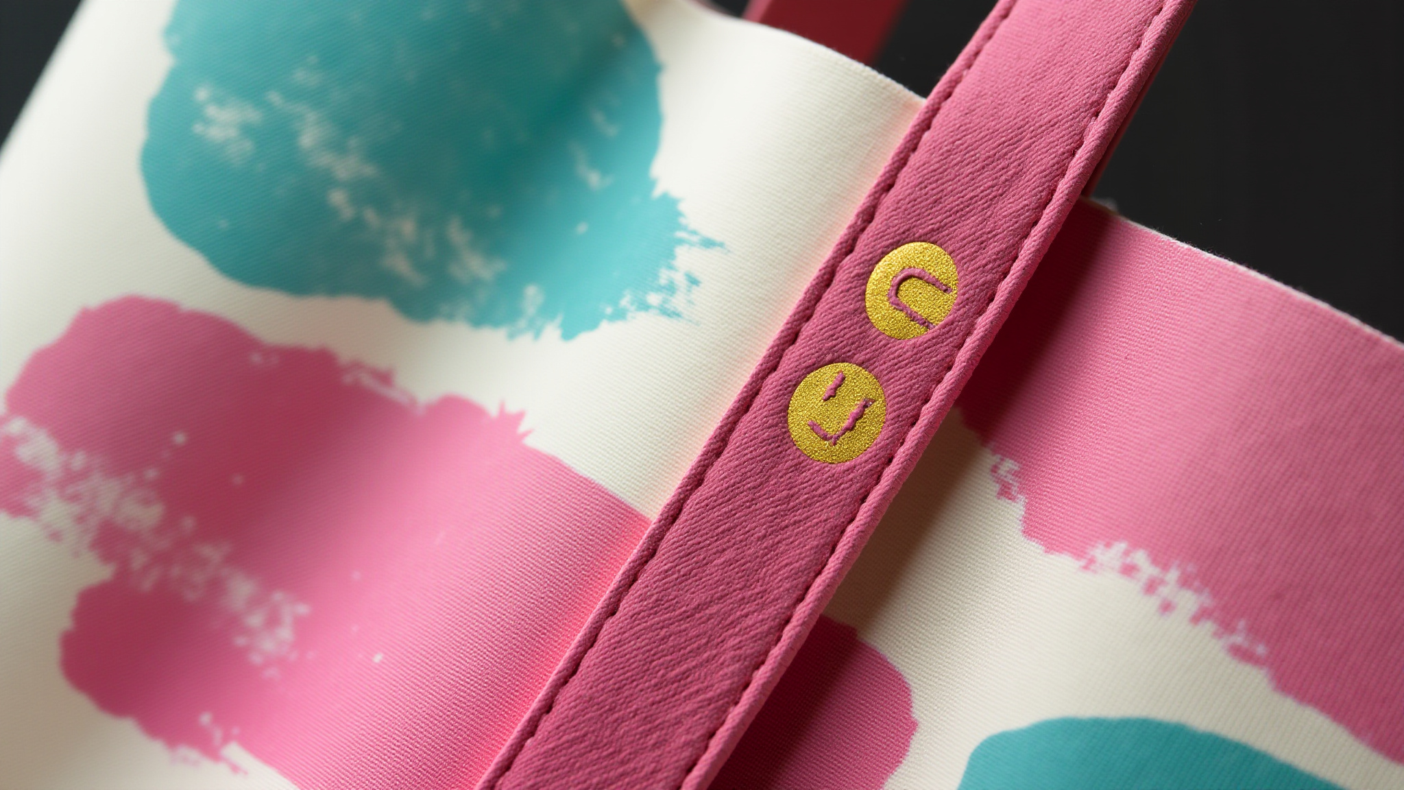 Pink tote bag with logo