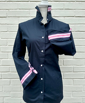 Ann 3-4 Sleeve Ribbon Tie Shirt (Ann14) 1.png