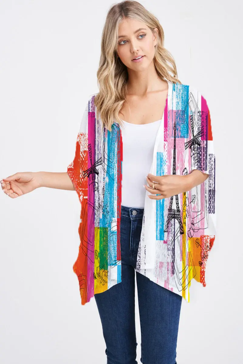 Homage to France Multicolor Wrap