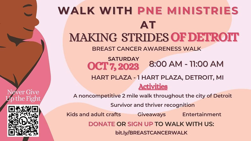 Making Strides Against Breast Cancer with PNE Ministries