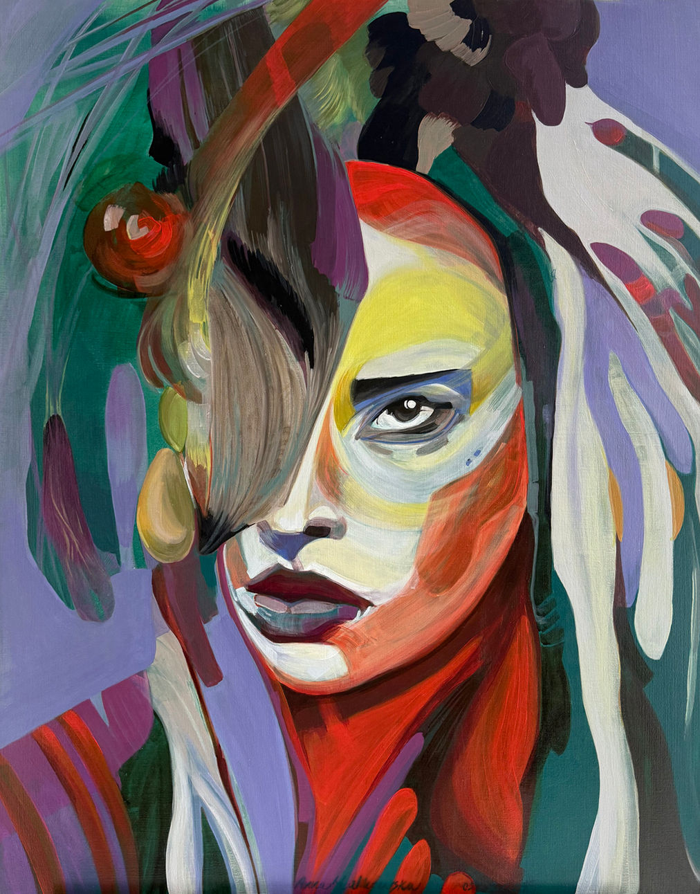 Acrylic On Canvas,
obraz, młoda sztuka, kobieta, woman, painting