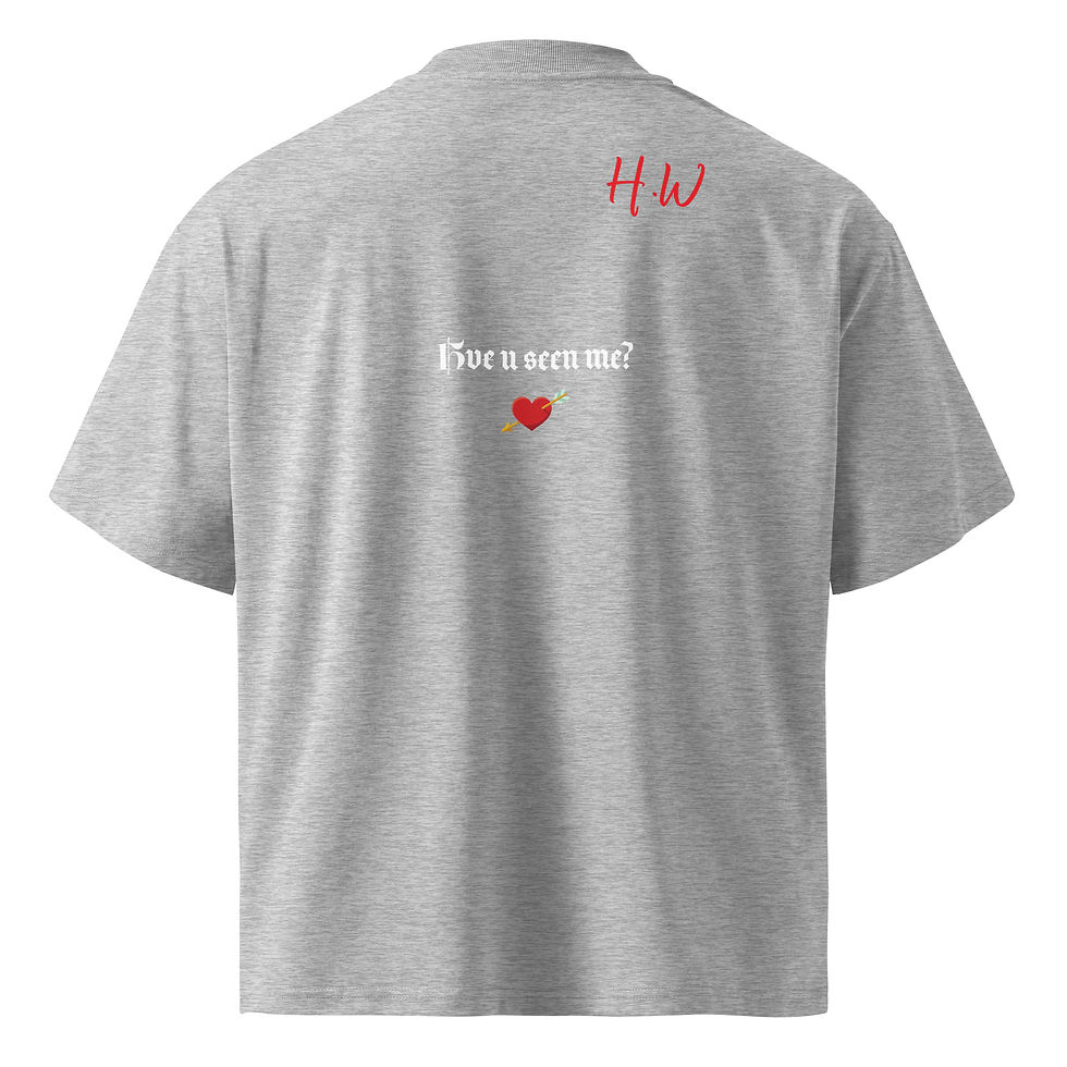 Thumbnail: "Hve u Seen me?" oversized high neck t-shirt