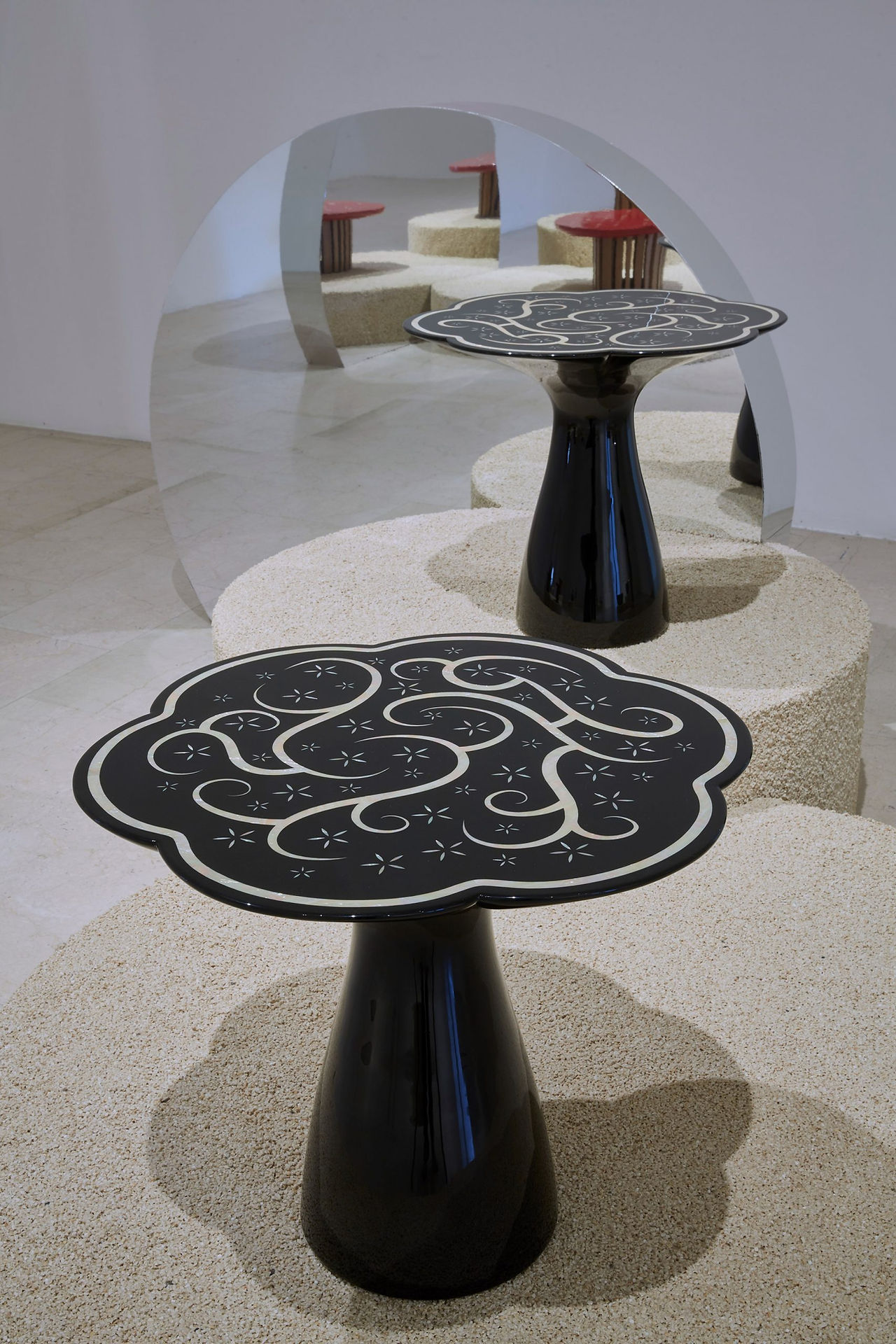 © Milan Design Week, the exhibition Mother-of-Pearl Tables