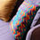 Thumbnail: Hand embroidered cushion cover - blue-green