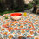 Miniature : Nappe fleures orange