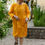 Miniature : Robe tunique khadi jaune
