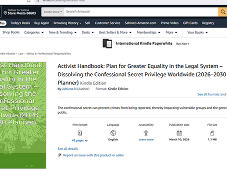 Aktivistická příručka: Plán pro větší rovnost v právním systému – Zrušení výsady zpovědního tajemství po celém světě (Plánovač 2026–2030)