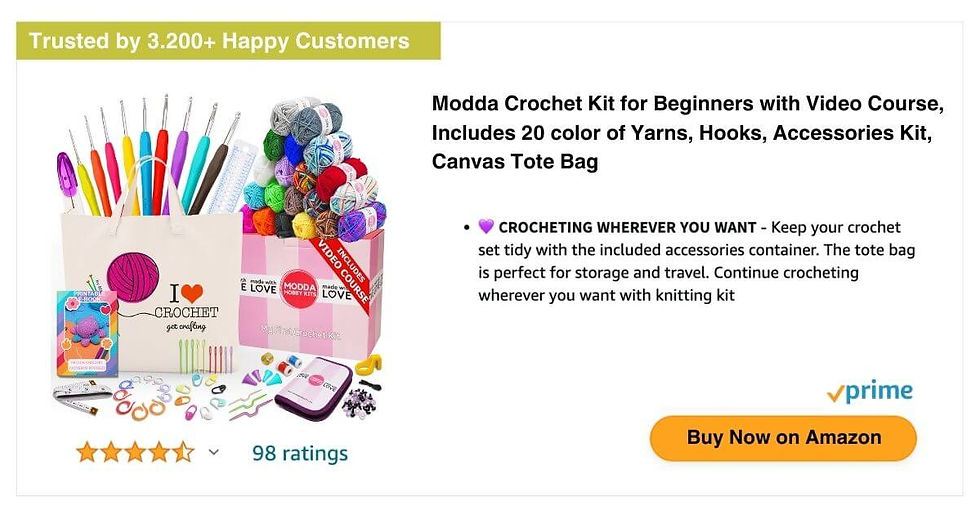 Modda Crochet Kit for beginner adults