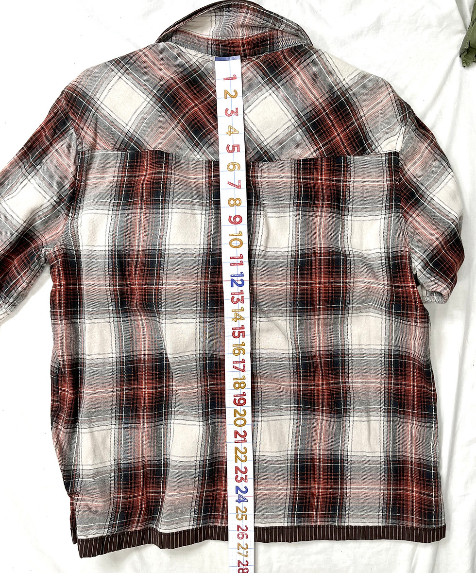 Thumbnail: XL maroon plaid and brown shirt