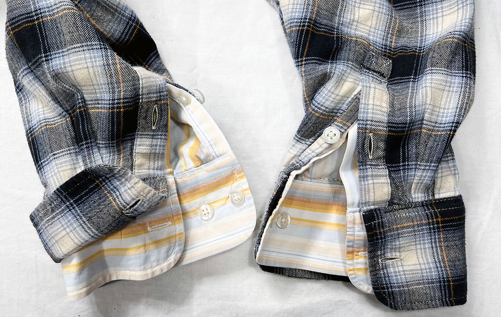 Thumbnail: Medium navy plaid shirt