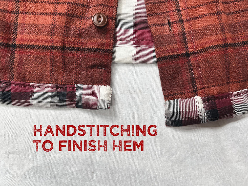 Thumbnail: Medium rust plaid and red checked shirt