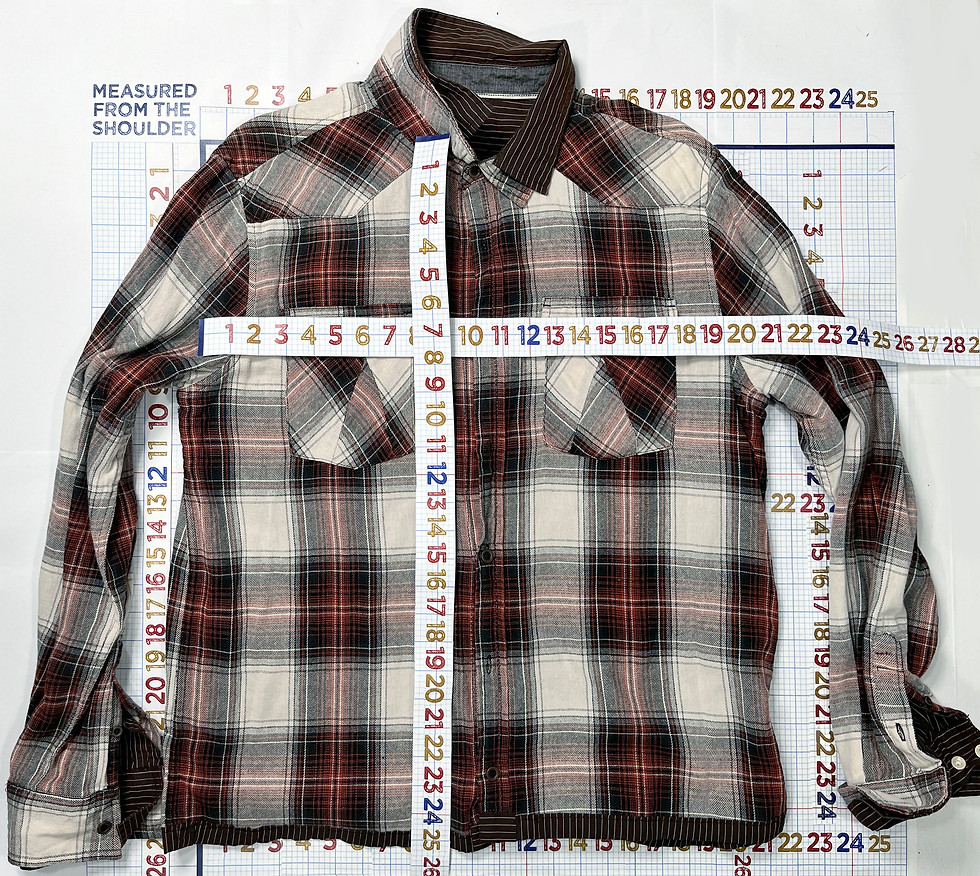 Thumbnail: XL maroon plaid and brown shirt